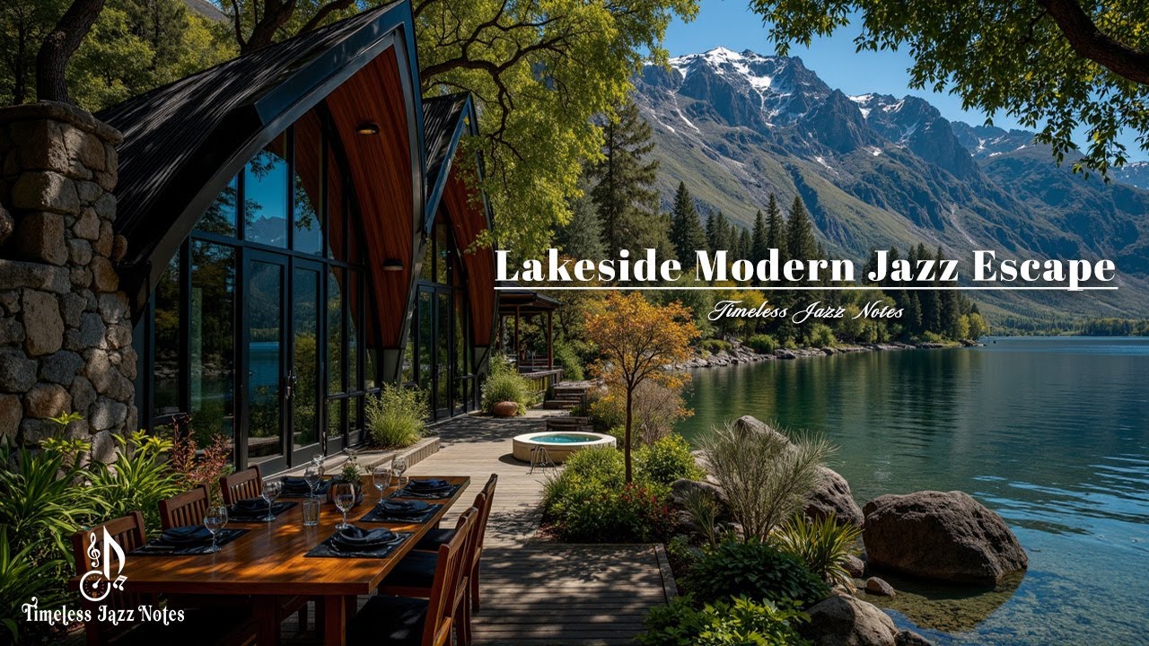 Lakeside Modern Jazz Escape | Chill Jazz With Mountain View For Serene Mornings And Gentle Focus
