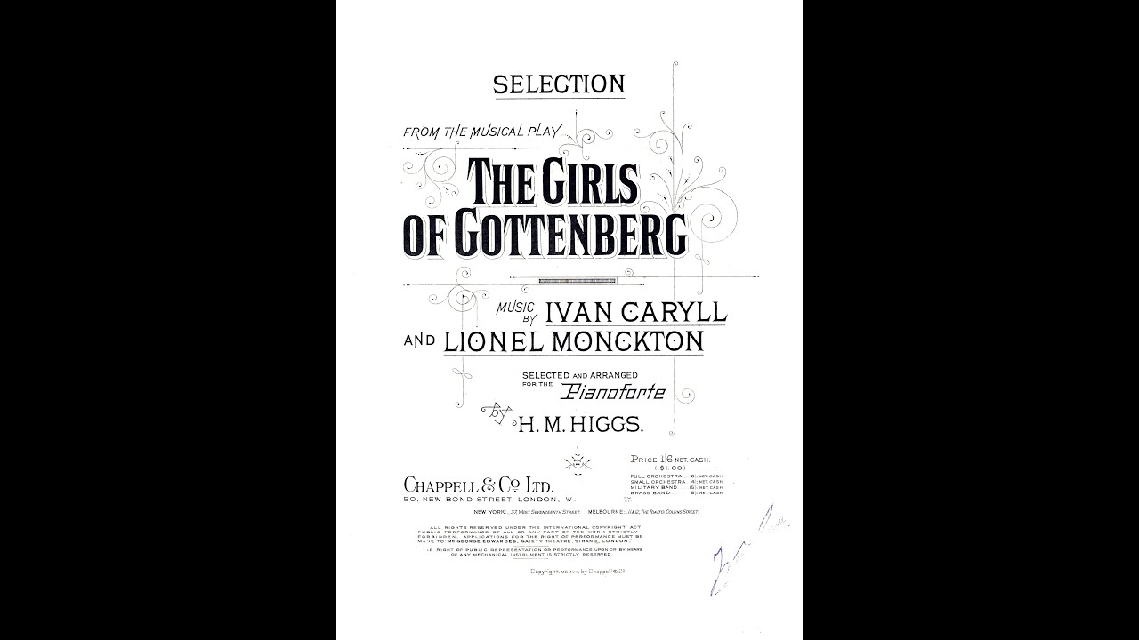 Band of H.M. Coldstream Guards - 'The Girls of Gottenberg' Selection (Caryll & Monckton) (1907)