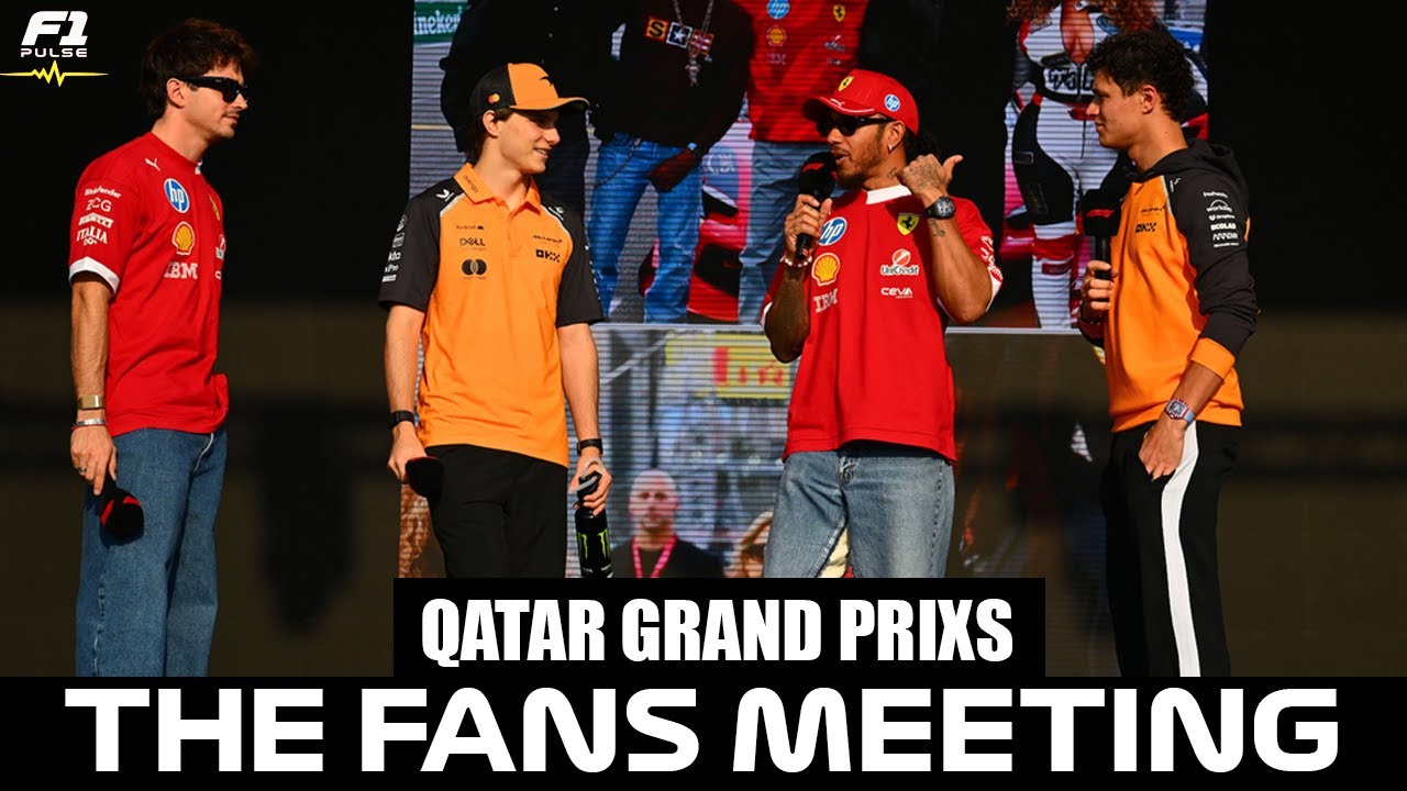 McLaren Drivers Norris, Piastri & Ferrari Hamilton, Leclerc Hit the Fanzone Stage 🎤 | Qatar GP 2025
