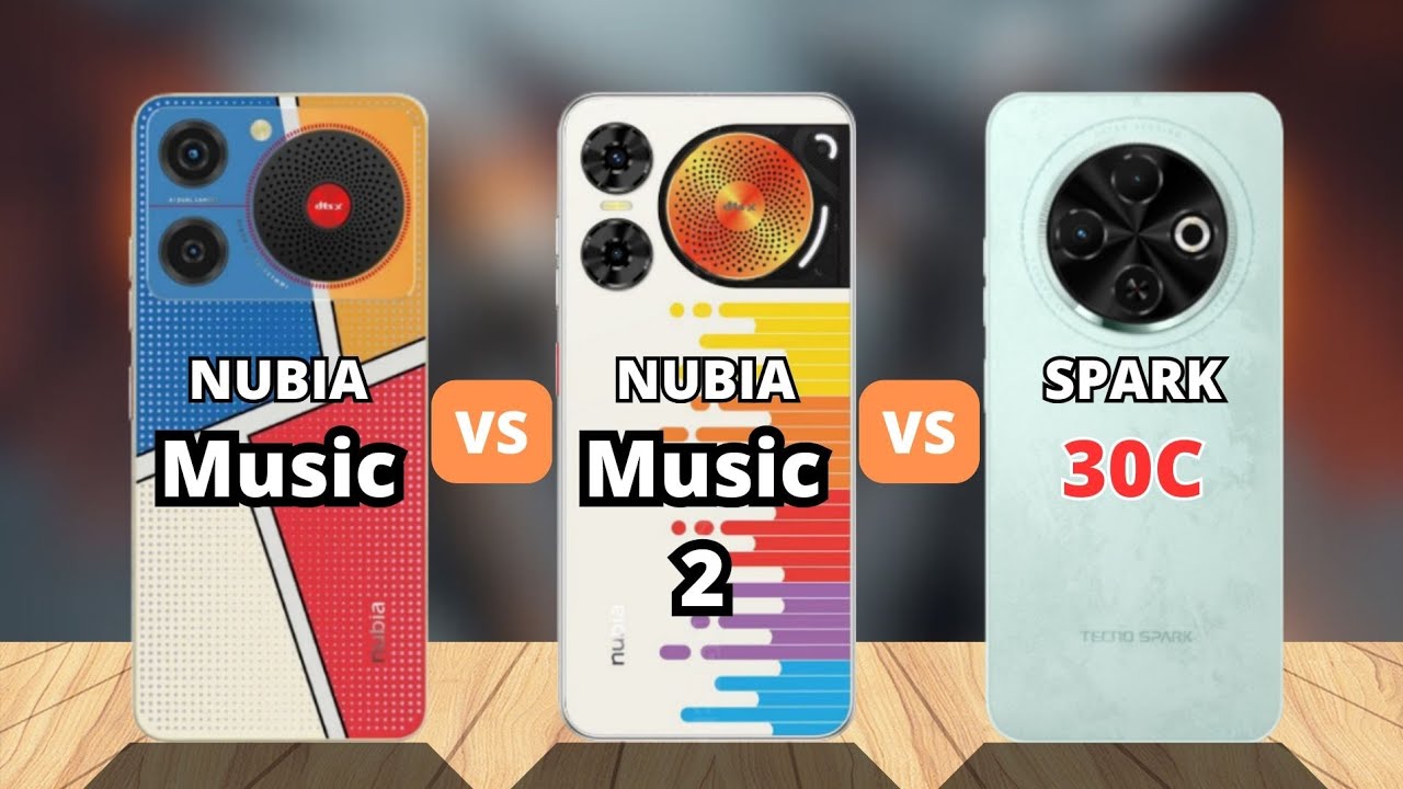 ZTE Nubia Music vs ZTE Nubia Music 2 vs Tecno Spark 30C Comparison