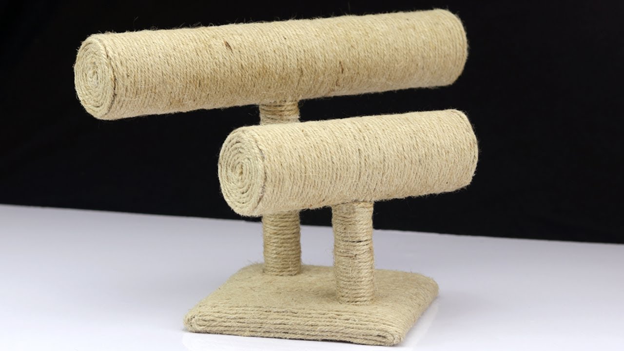 DIY Bangle Stand with Jute Rope and Cardboard | Jewelry Stand | T-Bar Stand | Bangle Holder