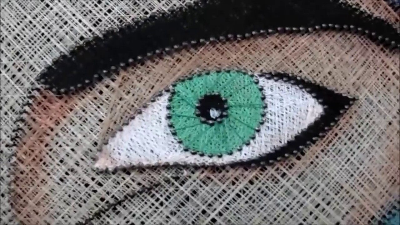 string art eyes by jorge de la tierra