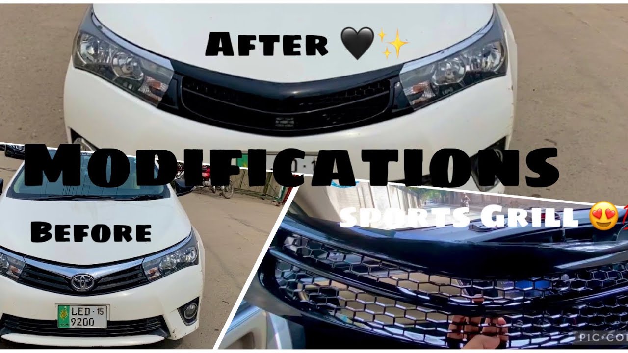 Toyotta Corolla Modifications | Corolla Sports Grill - FAmotovlogs. #toyota #modified #famotovlogs.