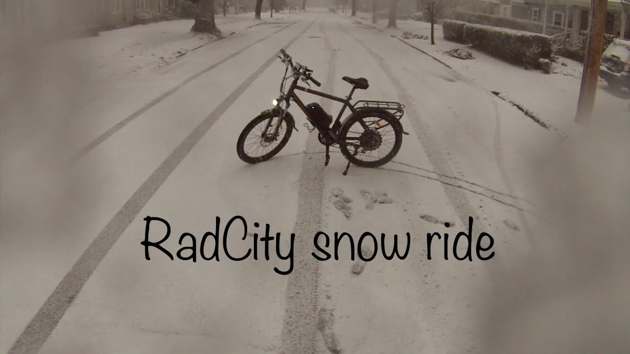 Snow ride on the RadCity by Rad Power Bikes