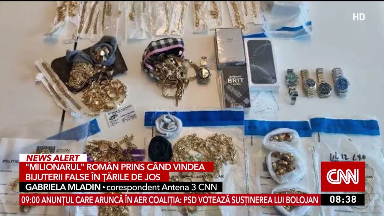 Milionarul român prins când vindea bijuterii false în Țările de Jos