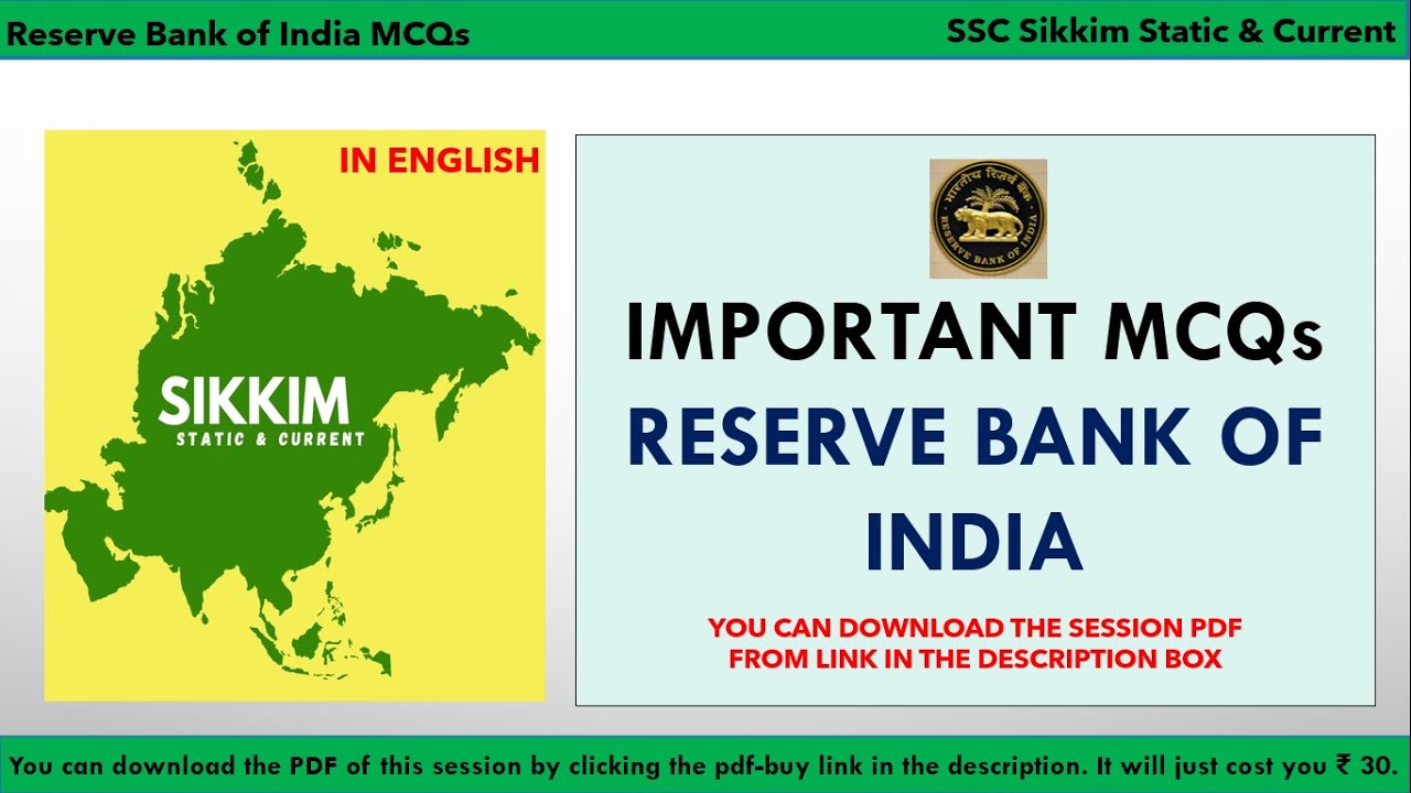 MCQs on RBI Reserve Bank of India #Financial Awareness #Banking
