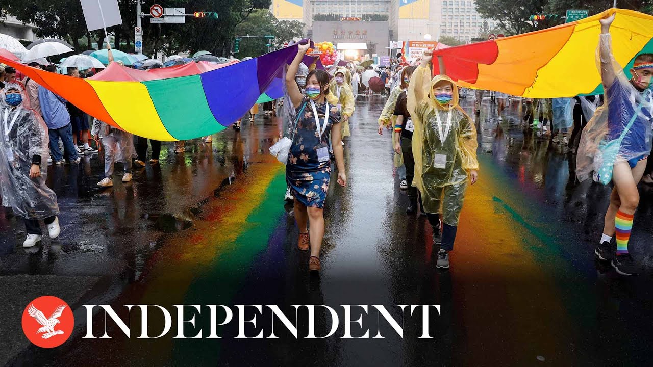 Watch again: Thousands participate in Taiwan's annual Pride parade
