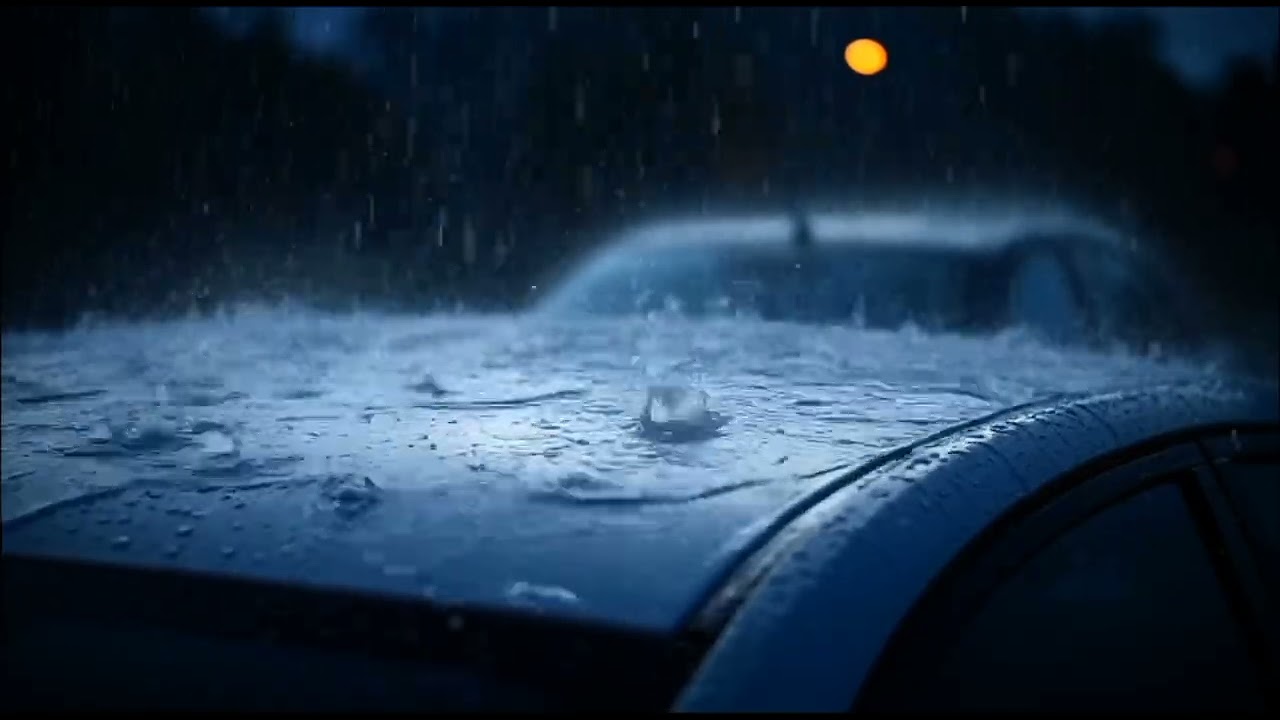 Fall Asleep in Less Than 3 Minutes With Super Heavy Rain On Car & Massive Thunder Sounds At Night