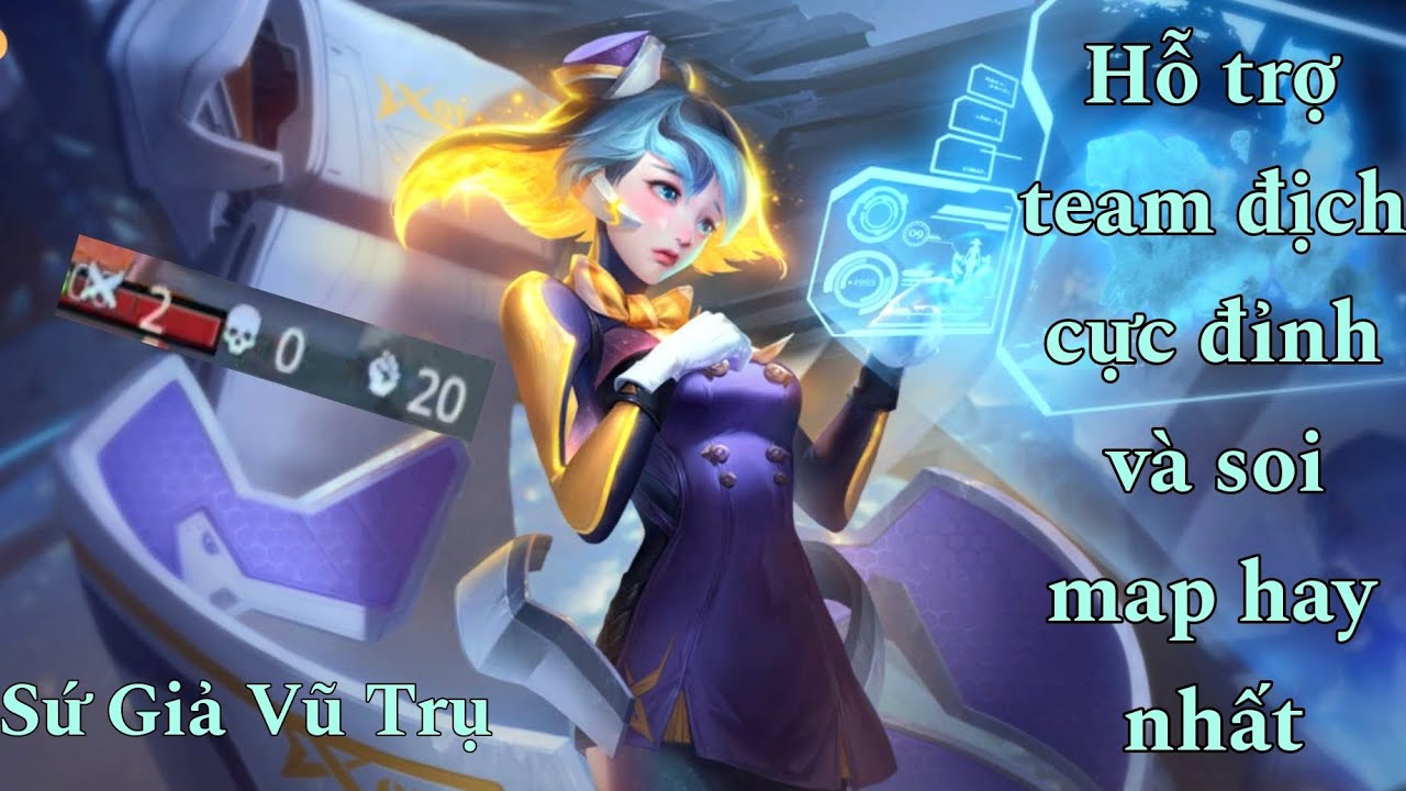 Liên quân mobile [skin: sứ giả vũ trụ của rouie và cách di chuyển đồng đội về nhanh nhất]