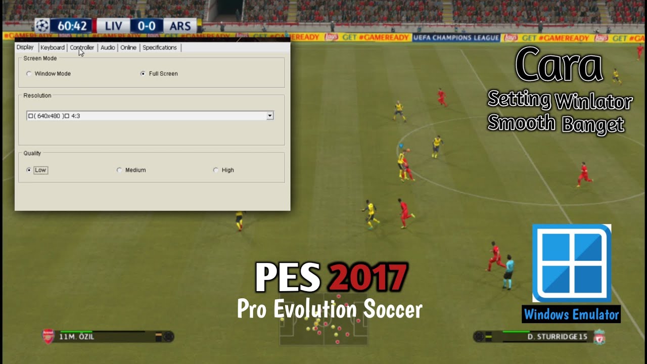 Cara Setting Winlator 8.0 Smooth Banget - PES 2017 Gamplay