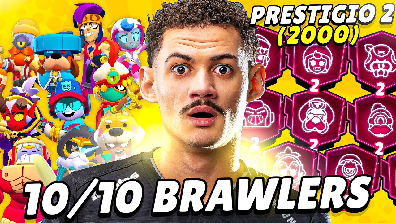 PEGUEI PRESTIGIO 2 em 10 BRAWLERS SUBINDO para os 300.000 TROFÉUS! EP 7 170K!