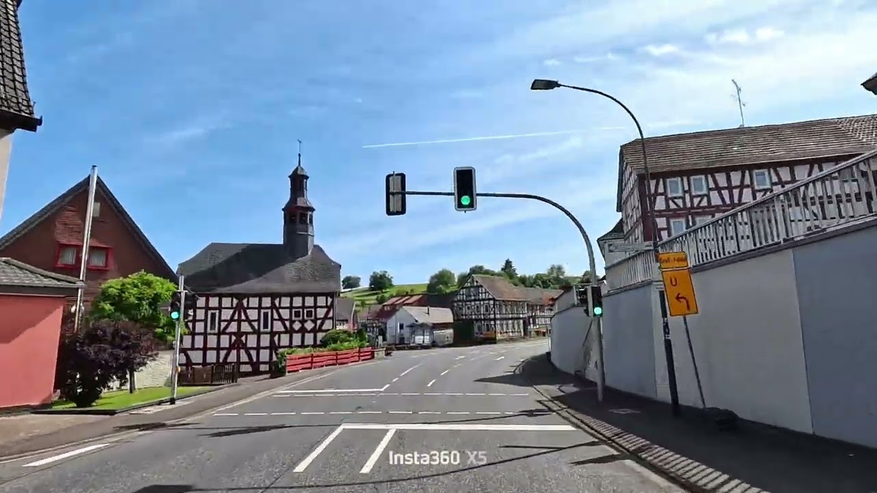 🇩🇪 Driving Through Hessen | 12 Villages Scenic Road | From A5 to A45 – 1 Hour Relaxing Drive 2025