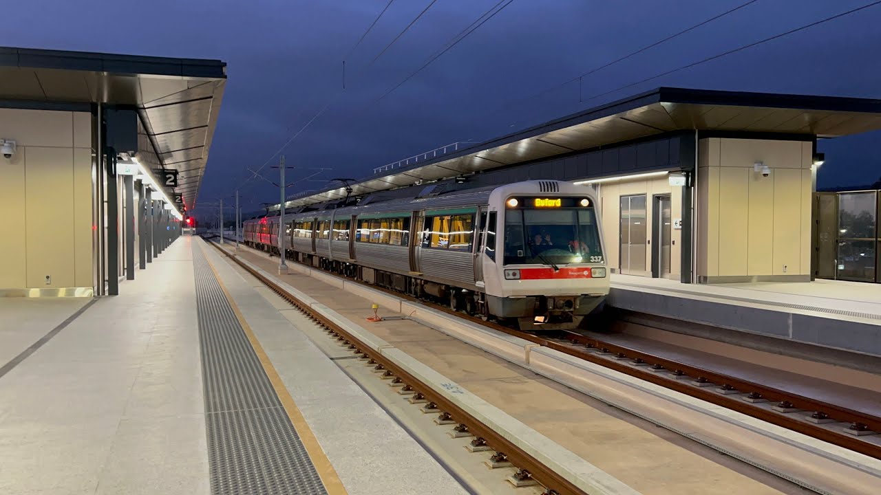 Trains at the new Armadale station
