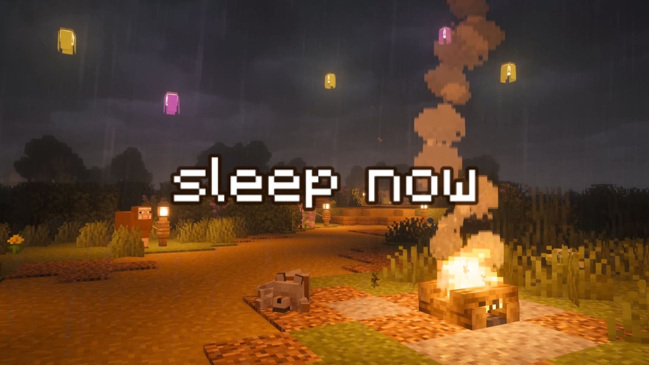 🌧️go to sleep, you'll feel better... minecraft music, rain & fireplace ambience