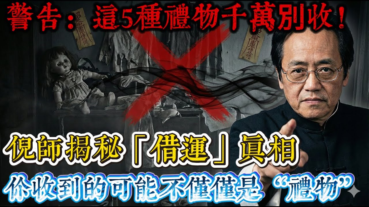 警告：這5種禮物千萬別收！倪海廈揭秘「借運」真相：你收的不只是禮物，而是別人的災禍！#倪海廈 #借運 #風水 #改運 #能量守恒 #斷捨離 #人際關係 #轉運 #生活智慧 #中醫