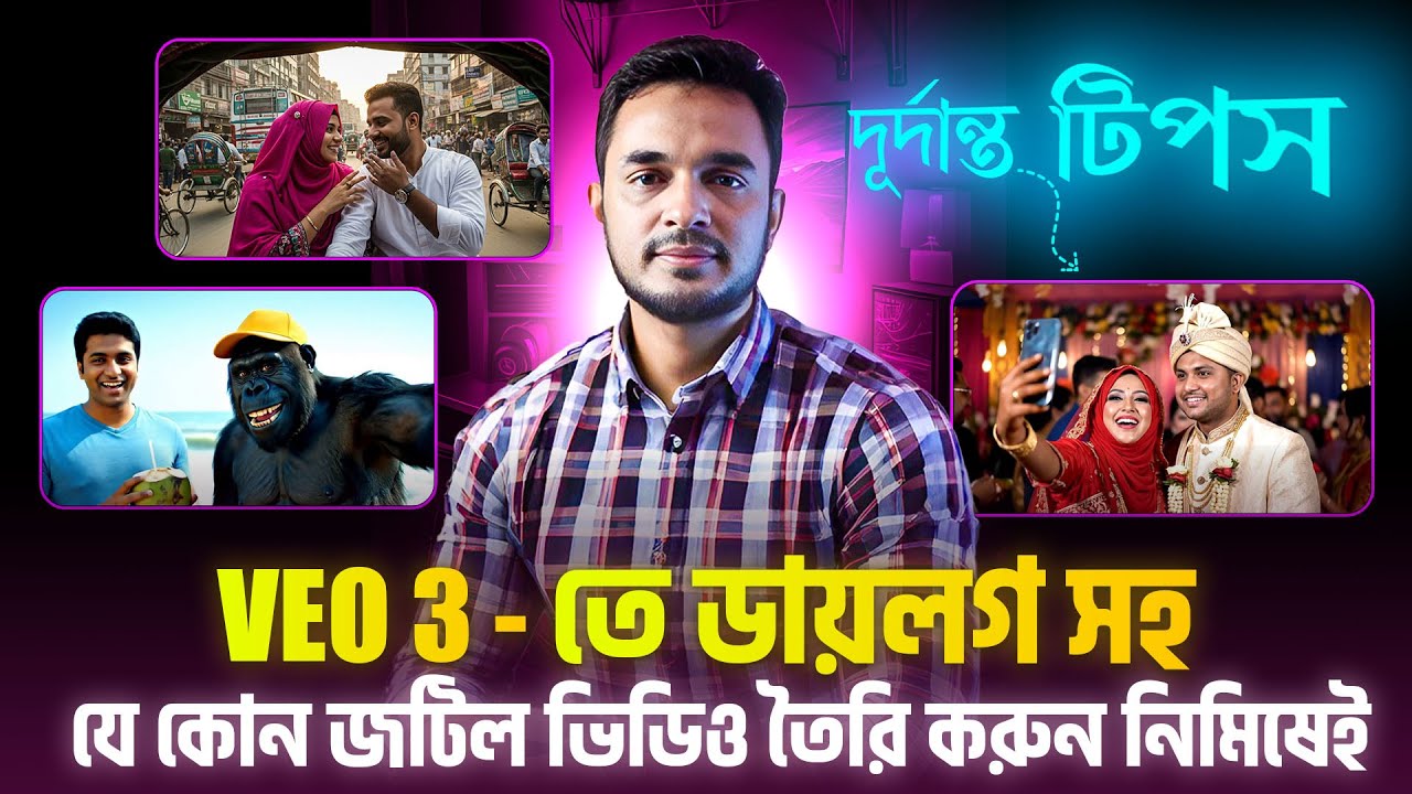 Gemini veo 3 দিয়ে ডায়লগ সহ ভিডিও তৈরির দূর্দান্ত কিছু টিপস। veo 3 tutorial bangla