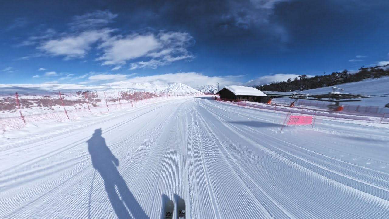 Hitting 100 km/h on skis at Livigno