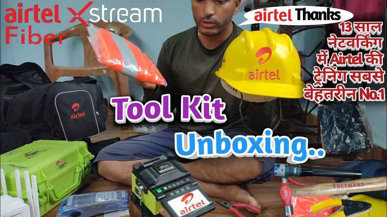 Airtel Xtreme Fibre Engineer Toolkit Unboxing Splicing Machineएयरटेल एक्सट्रीम फाइबर स्प्लिसिंग मशीन