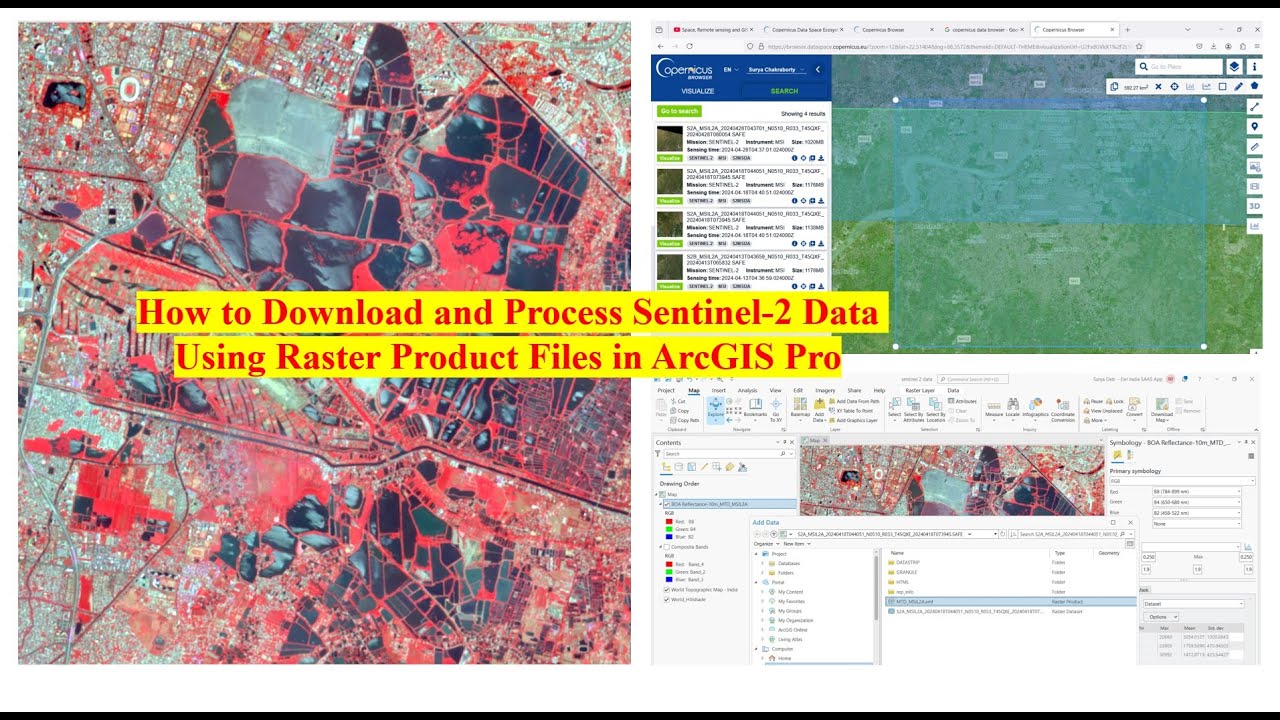 How to Download and Process Sentinel-2 Data Using Raster Product Files in ArcGIS Pro