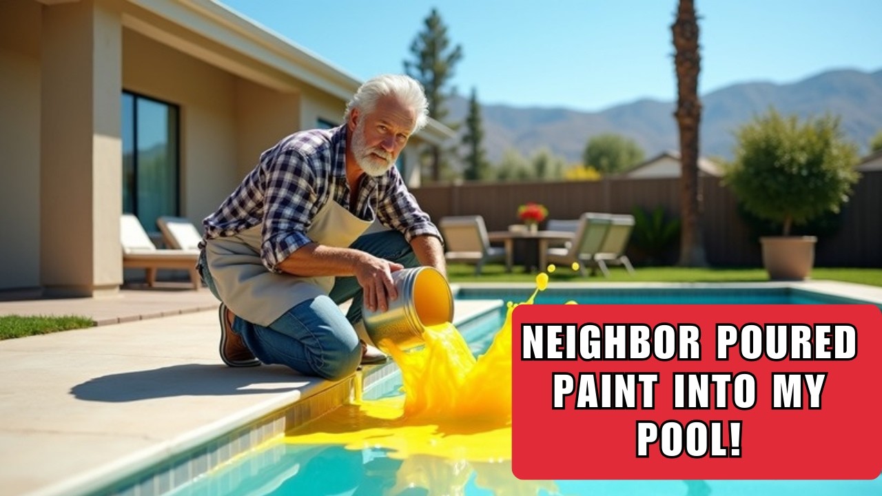 I Kicked My Arrogant Neighbor Out of My Pool — He Came Back and Filled It With Paint! 😱