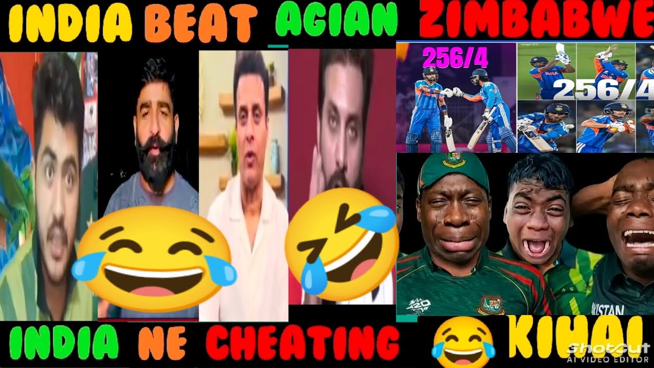 😂PAKISTAN MEDIA CARYING FUNNY🤣 VIDEO INDIA BEAT ZIMBABWE MATCH!