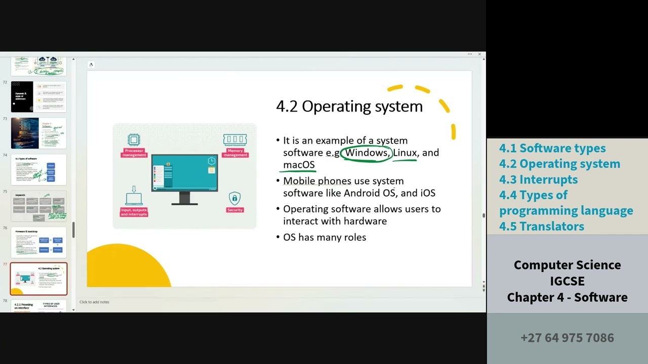 IGCSE Computer Science Chapter 4 - Sotware