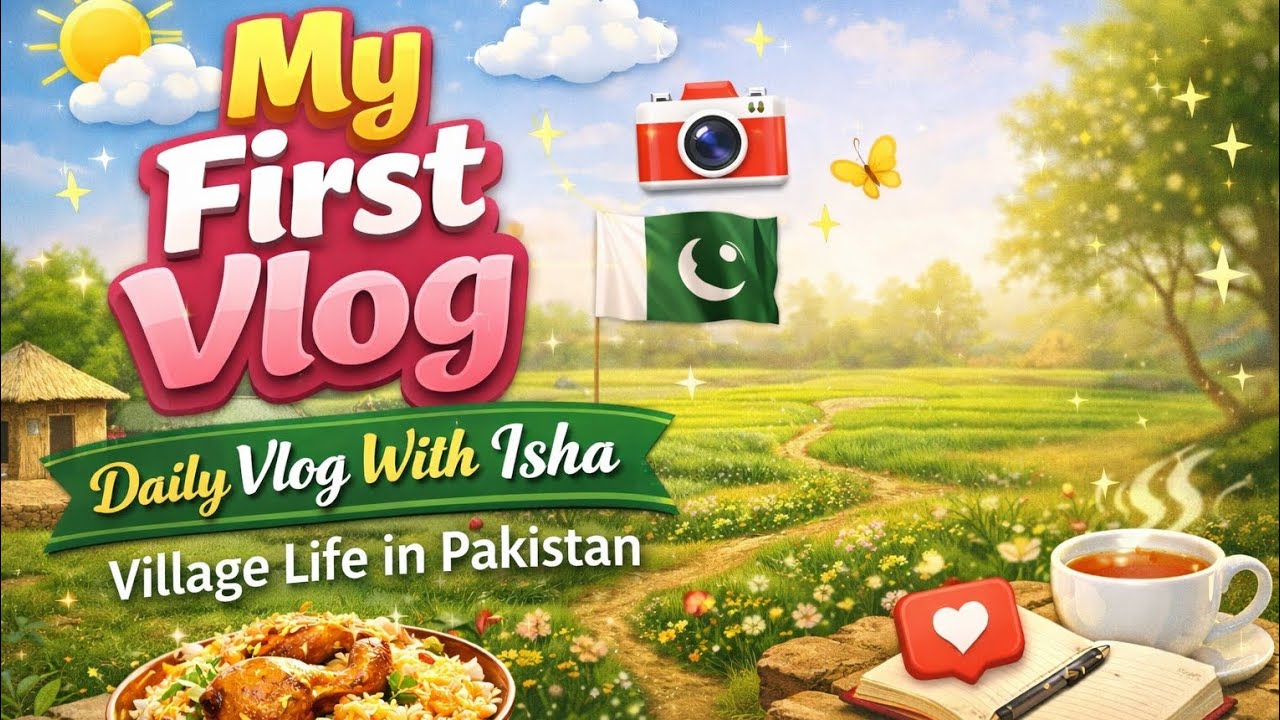 “Finally My First Vlog 😍 | Real Village Life in Pakistan | Daily Vlog With Isha”
