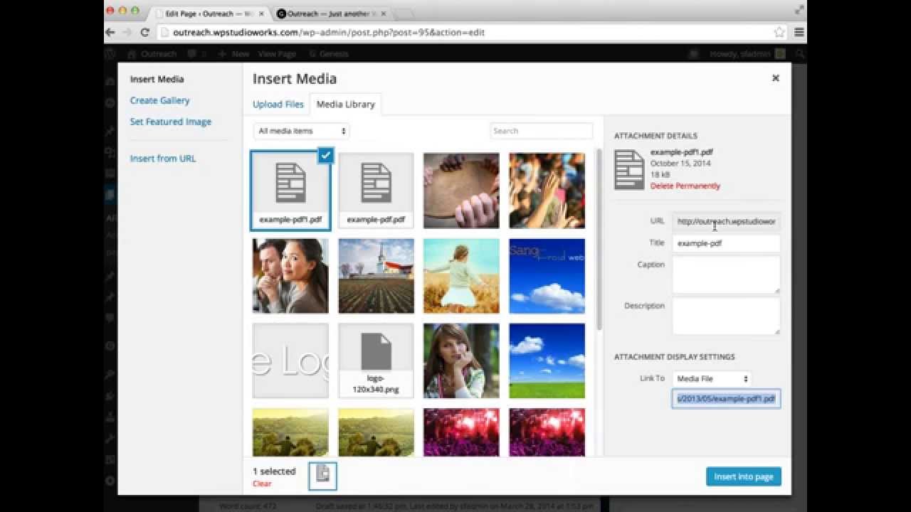 How to Upload a PDF file to WordPress and Create A Link To the PDF