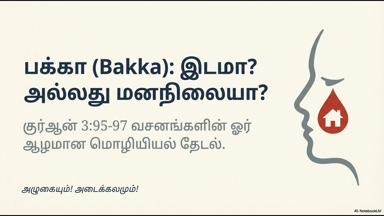 V172 - பக்கா(بَكَّةَ) என்பது மக்காவா!? குர்ஆன் உணர்த்துவது என்ன?