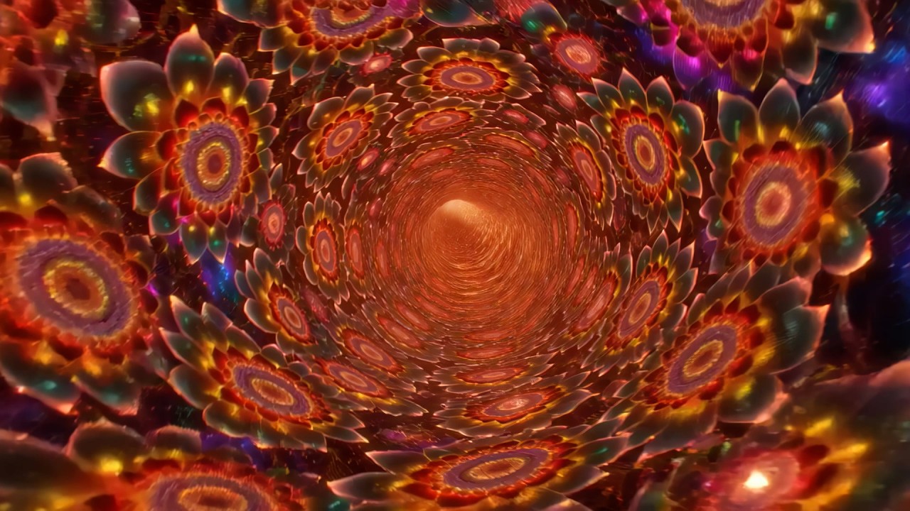fractal flower spiral | psychedelic trance - Asian Vibes | 4K |  60 FPS