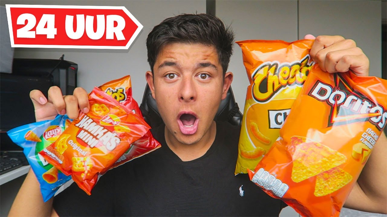 24 UUR alleen maar CHIPS ETEN! *MISSELIJK*