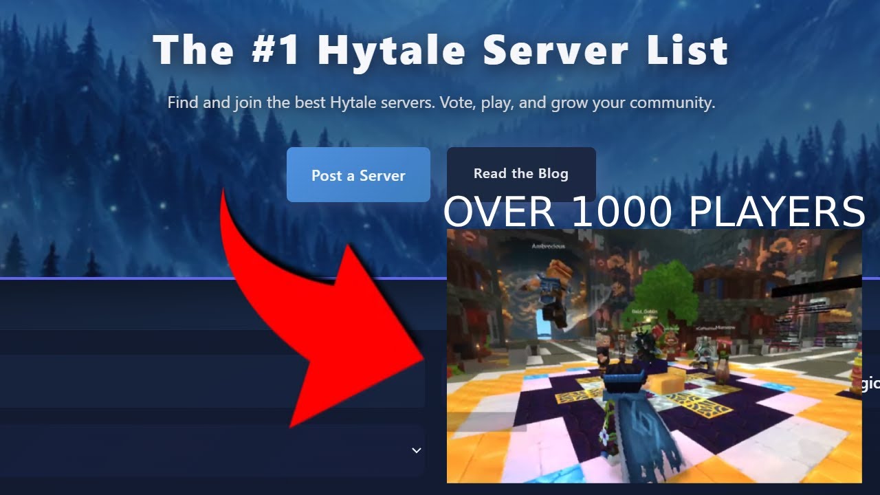 THE BEST HYTALE SERVER LIST | This server has too many players #hytale #hytaleshorts