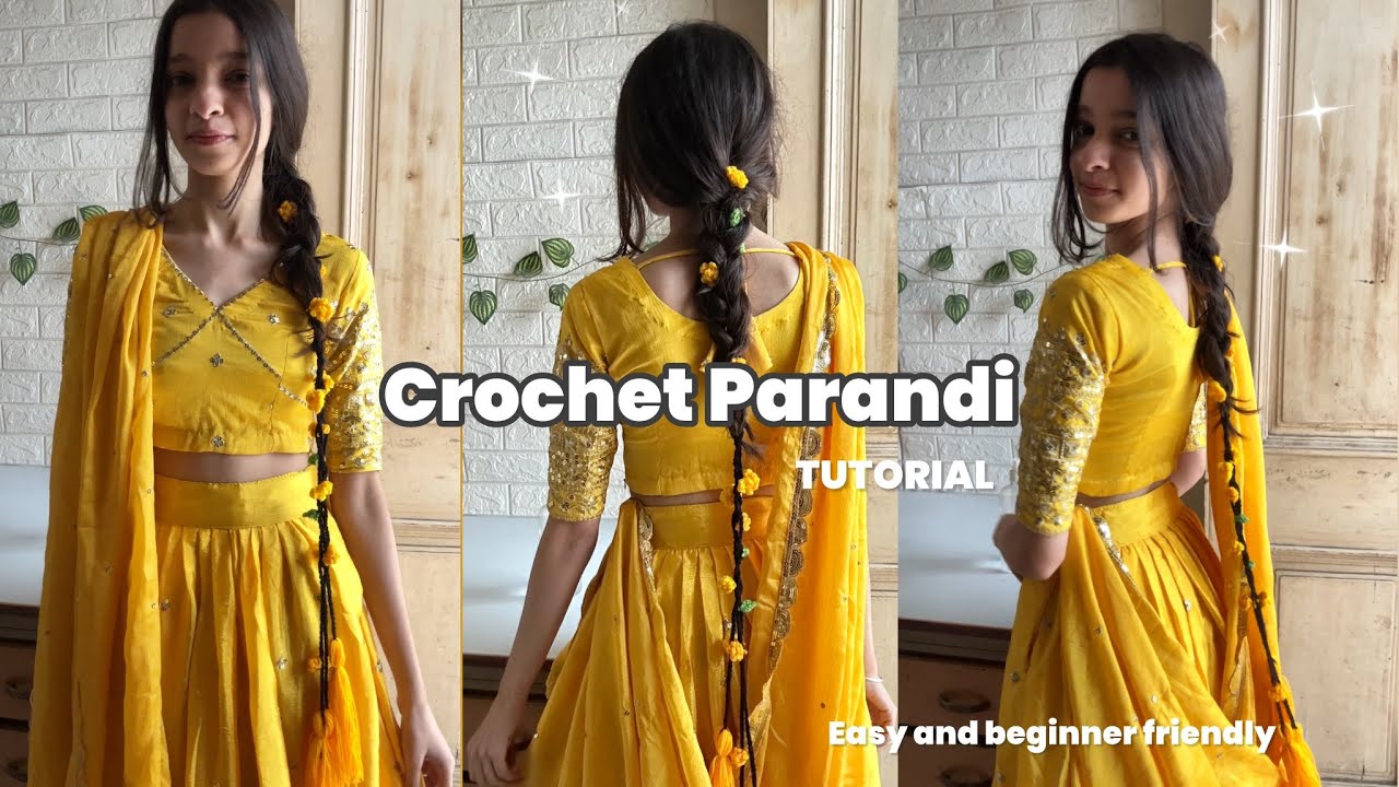 Aesthetic Marigold Crochet Parandi Tutorial 🌼 | Easy & Beginner Friendly