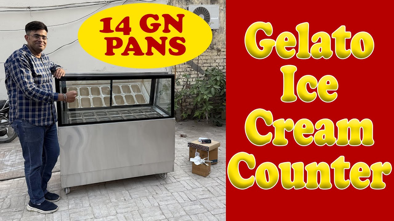 Gelato Ice Cream Counter 🍨| Best Display Freezer 2025 | Gelato Glass Display