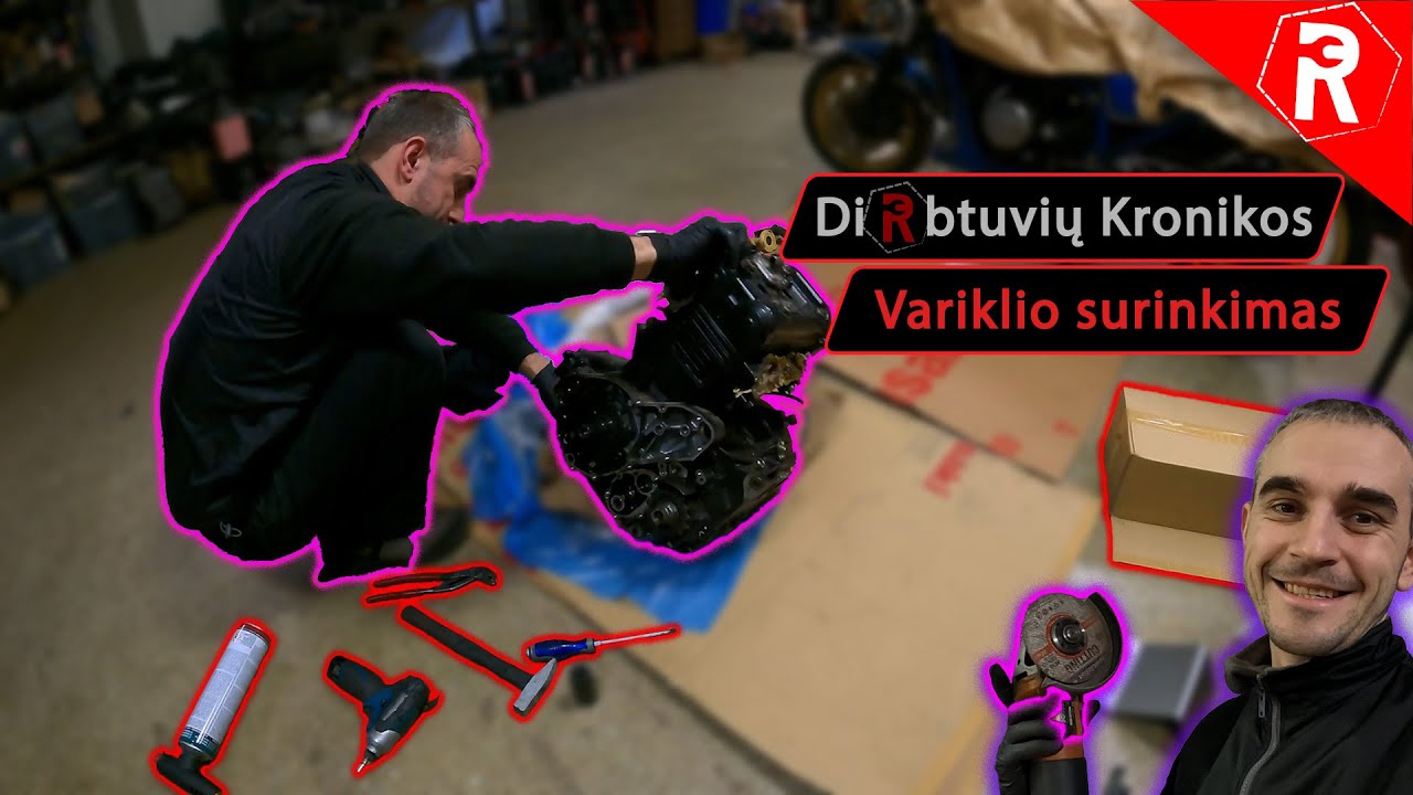 Dirbtuviu Kronikos - Kawasaki ER6 variklio surinkimas