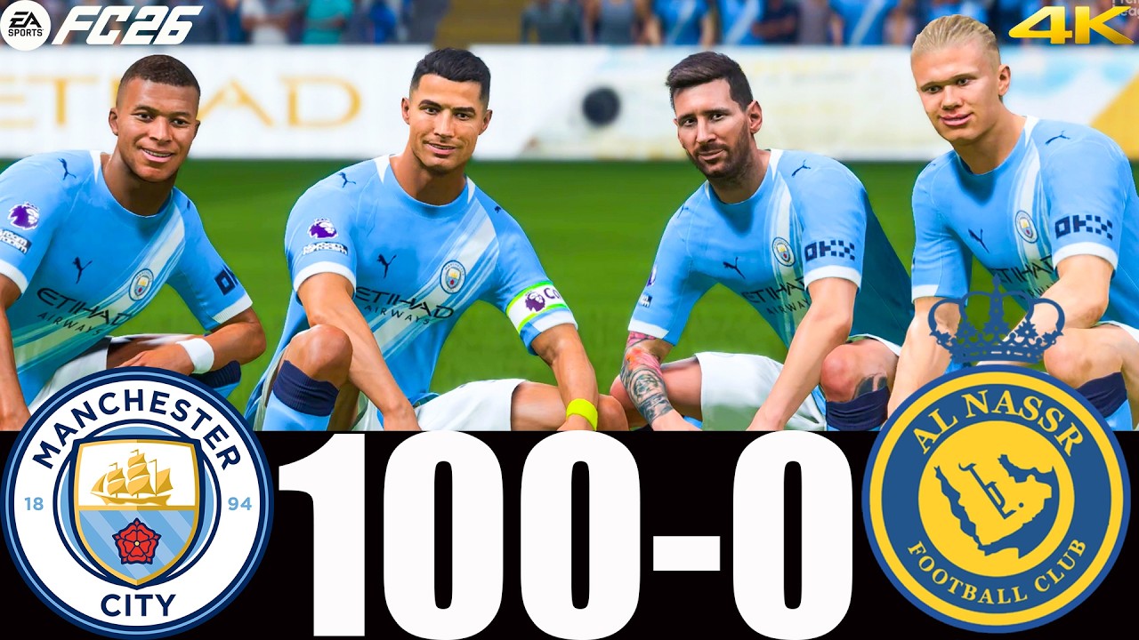 FC 26 - MESSI RONALDO MBAPPE & YAMAL | MANCHESTER CITY 100-0 MANCHESTER UNITED | UCL FINAL