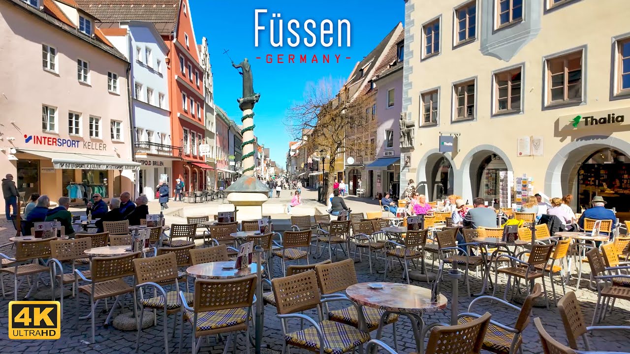F&uuml;ssen, Germany | Walking tour 4K