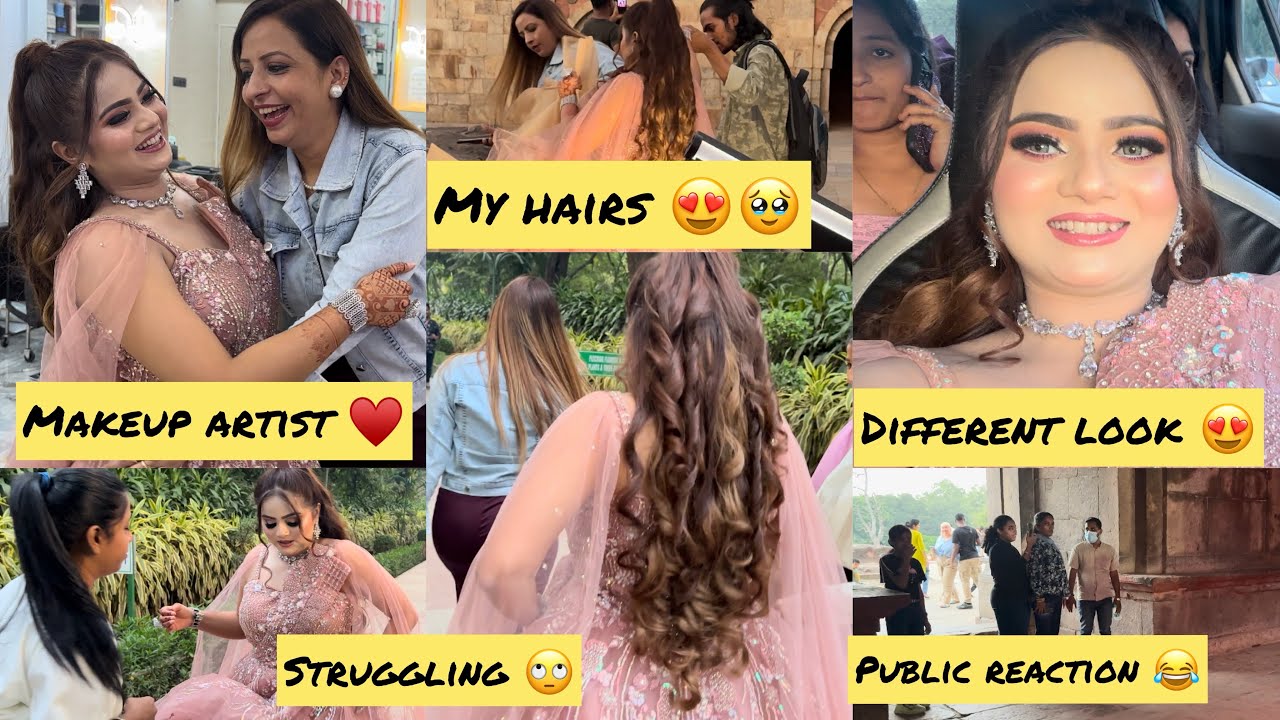 Kuch new look😍Mere baal itne lambe🥹public reactions😂Outdoor shoot🔥Kuch logo ka kiya muh band🤨😂