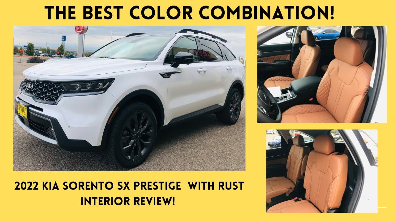 2022 KIA SORENTO SX X Line PRESTIGE in Glacial White with RUST interior review!