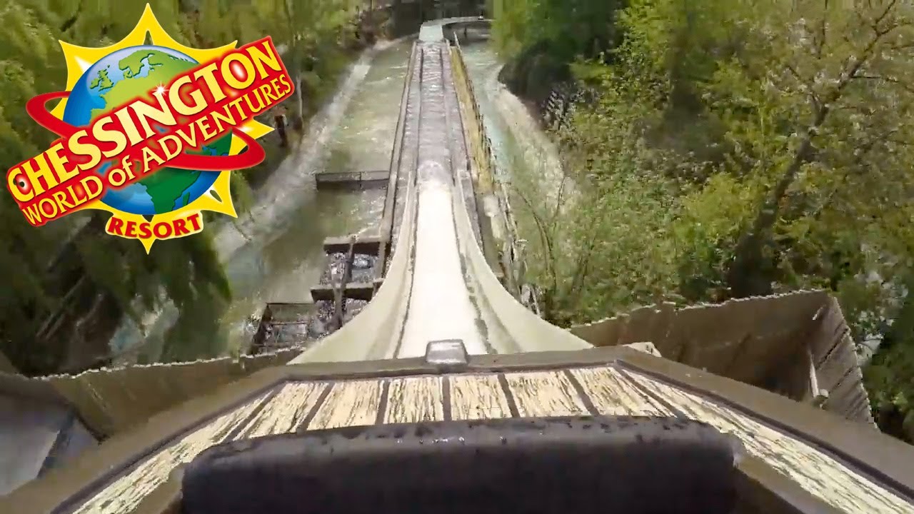 Dragon Falls Log Flume POV at Chessington World of Adventure Resort