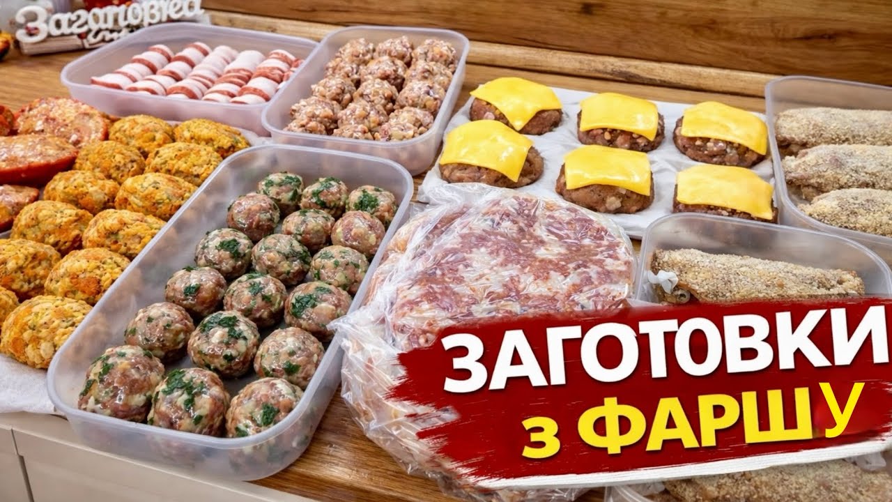 8 заготовок з фаршу і питання «що готувати тиждень ?» ЗАКРИТО ✅
