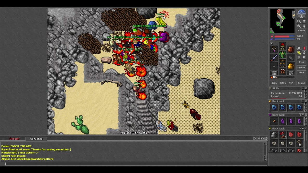 Old Tibia - Rubera War: Triple Kill in Ank - Hifey Pedro (2006 7.6)