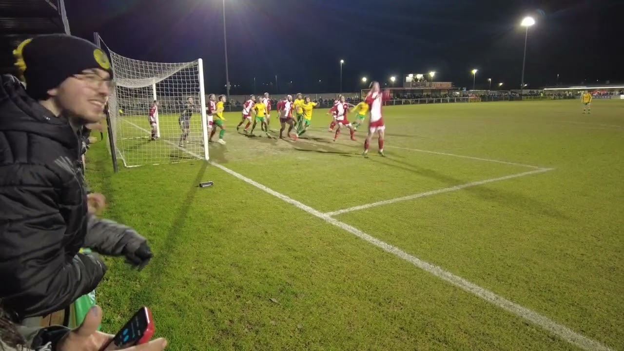 Runcorn Linnets vs Lower Breck 27.01.26. Linnets level from a corner through Harry McGee, now 2 - 2