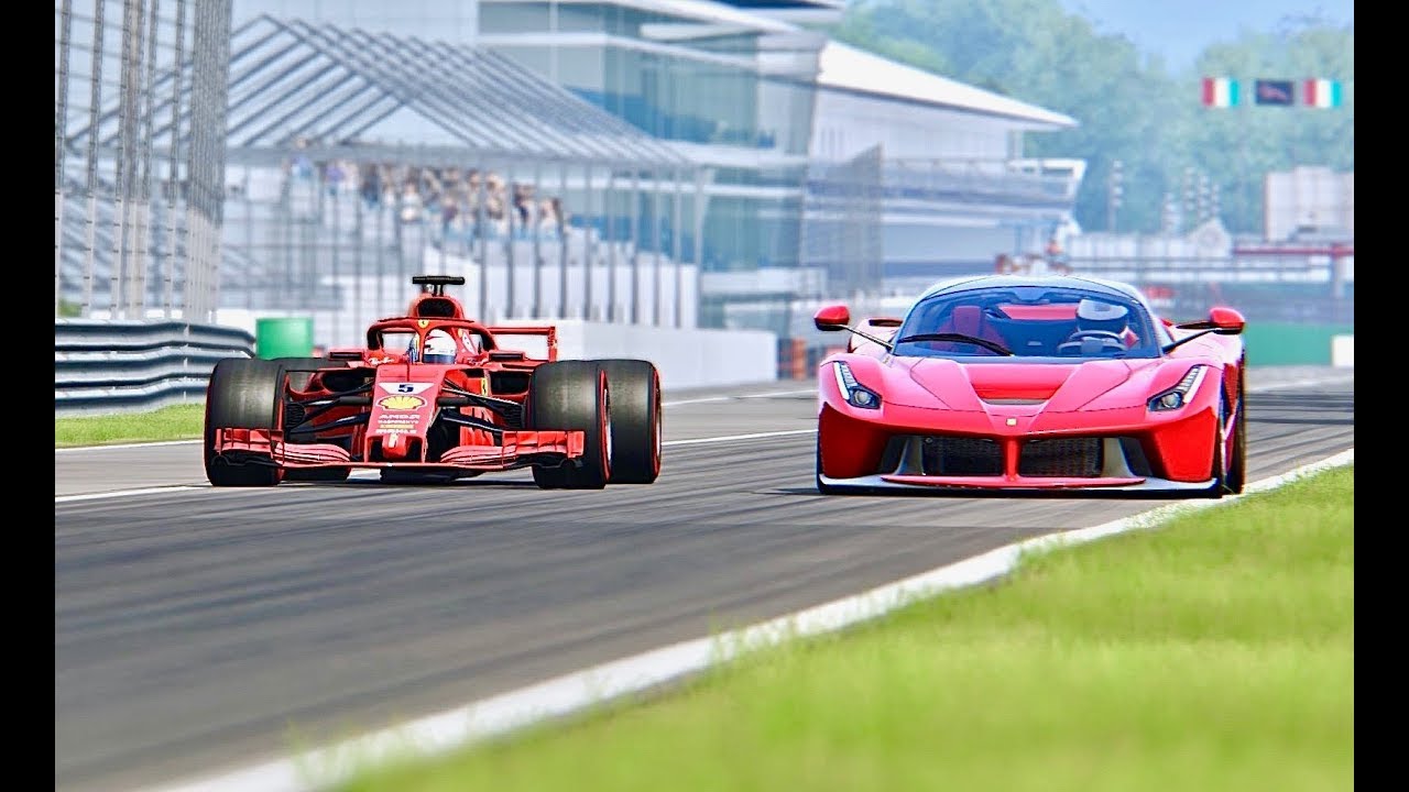 Ferrari F1 2018 vs La Ferrari -  Monza