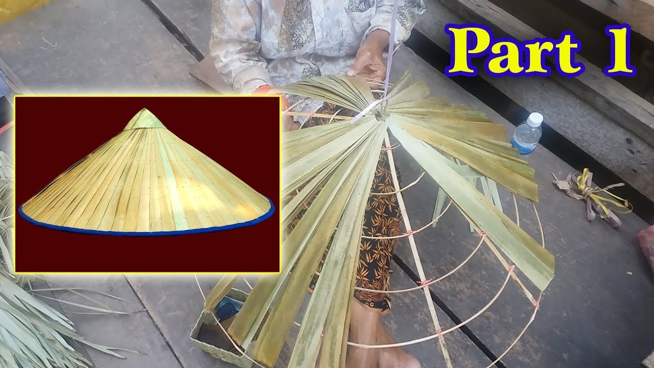 How to make a big hat from palm leaves (part 1) - Hand Creating