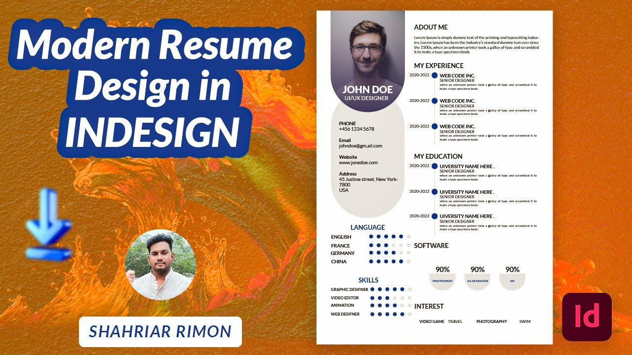 🎨 Master Your Resume! Create a Slick CV in Adobe InDesign | Full Tutorial 📄✨