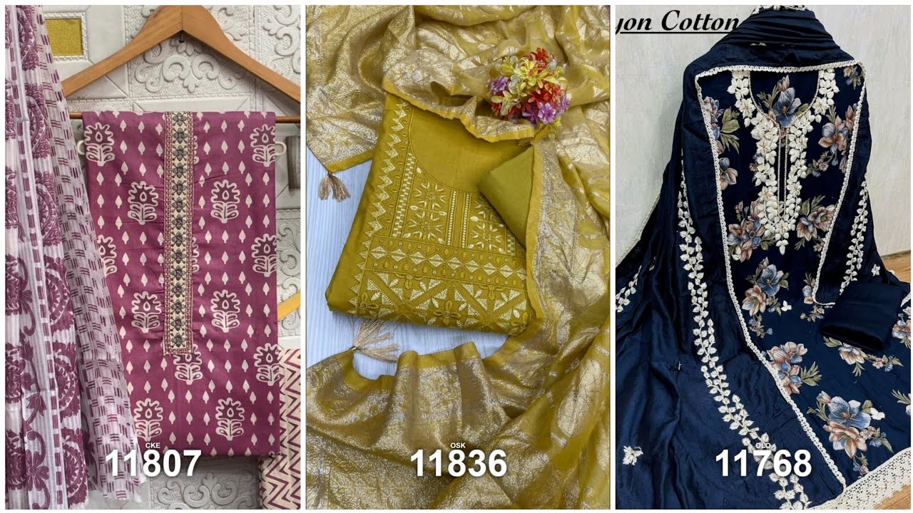 New collection cotton dress material 11 March 2026
