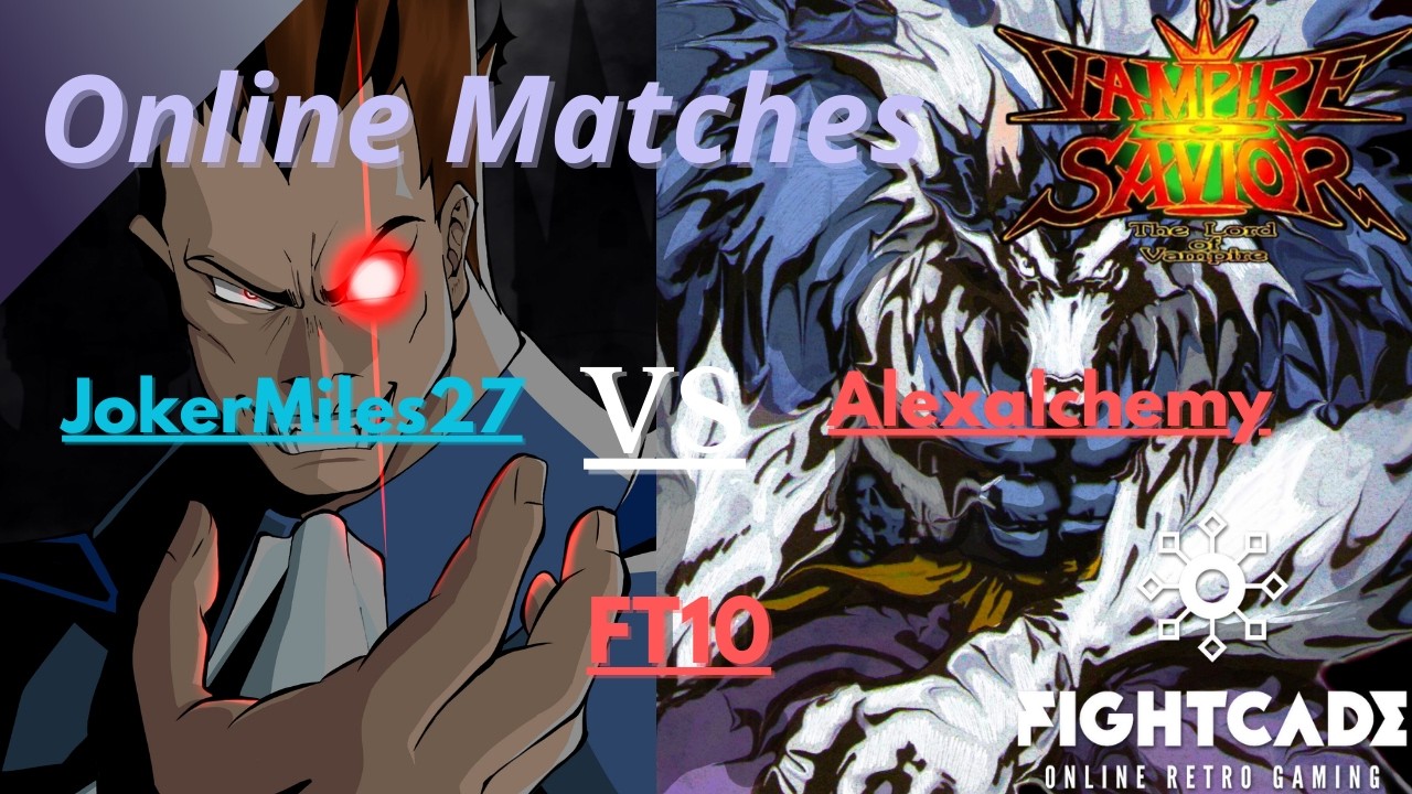 Vampire Savior (Fightcade 2): JokerMiles27(DE) VS Alexalchemy(GA) (FT10)