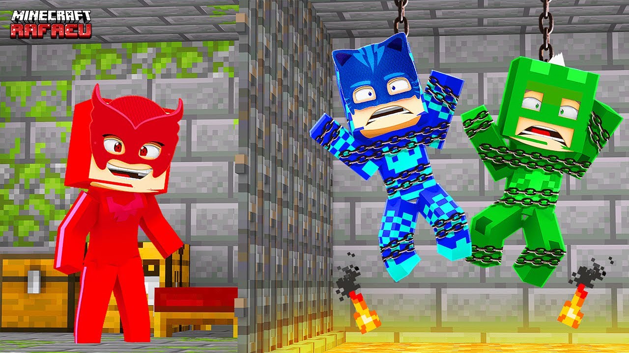 CORUJITA SALVOU o MENINO GATO e LAGARTIXO da PRISÃO no Minecraft