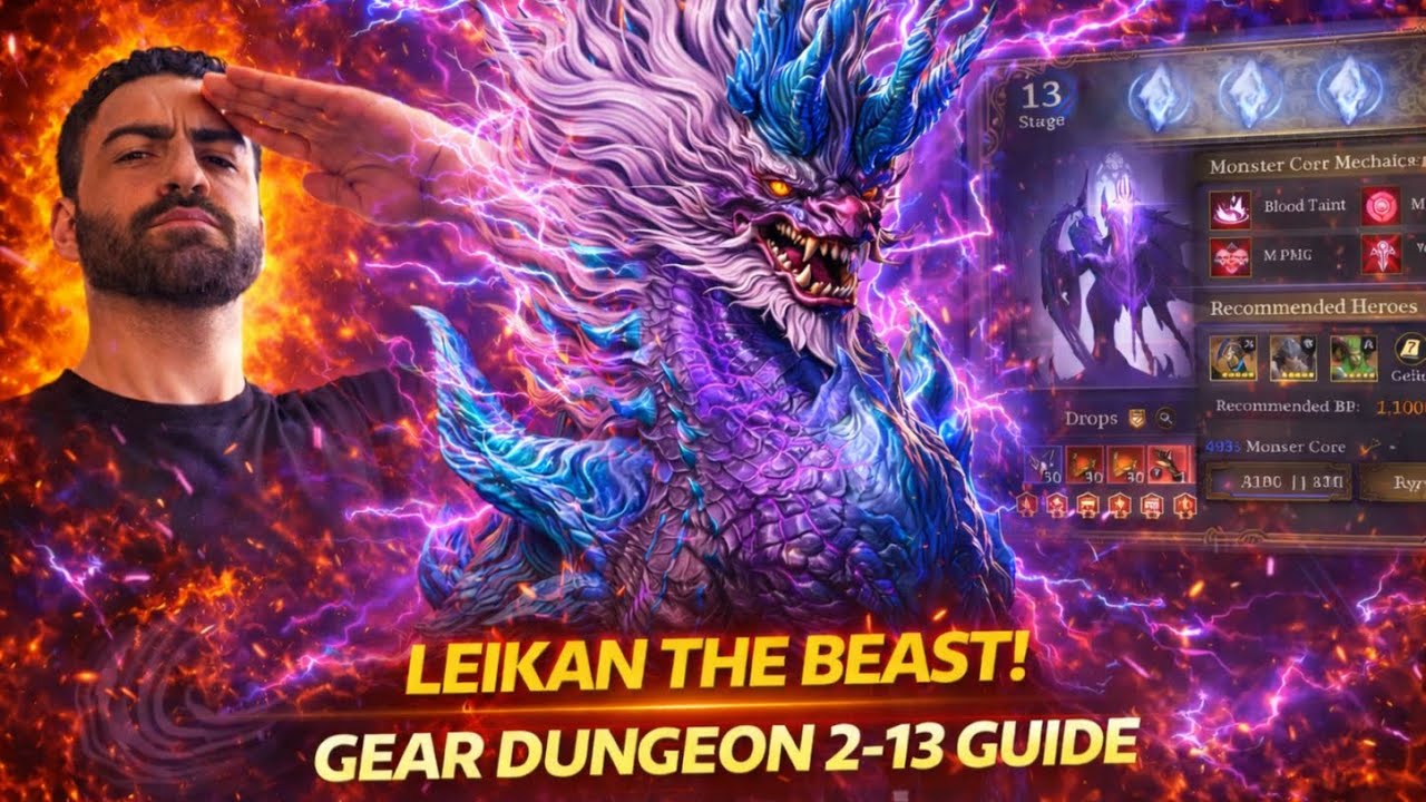 Leikan Makes GD2-13 TOO EASY!! | Gera Dungeon 2 Stage 11-13 Guide | Watcher of Realms